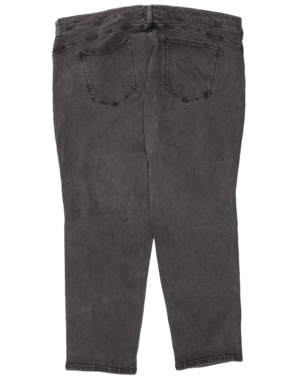 Marks & Spencer Dame Straight Jeans UK 24 4XL W44 L27 Grå Bomuld