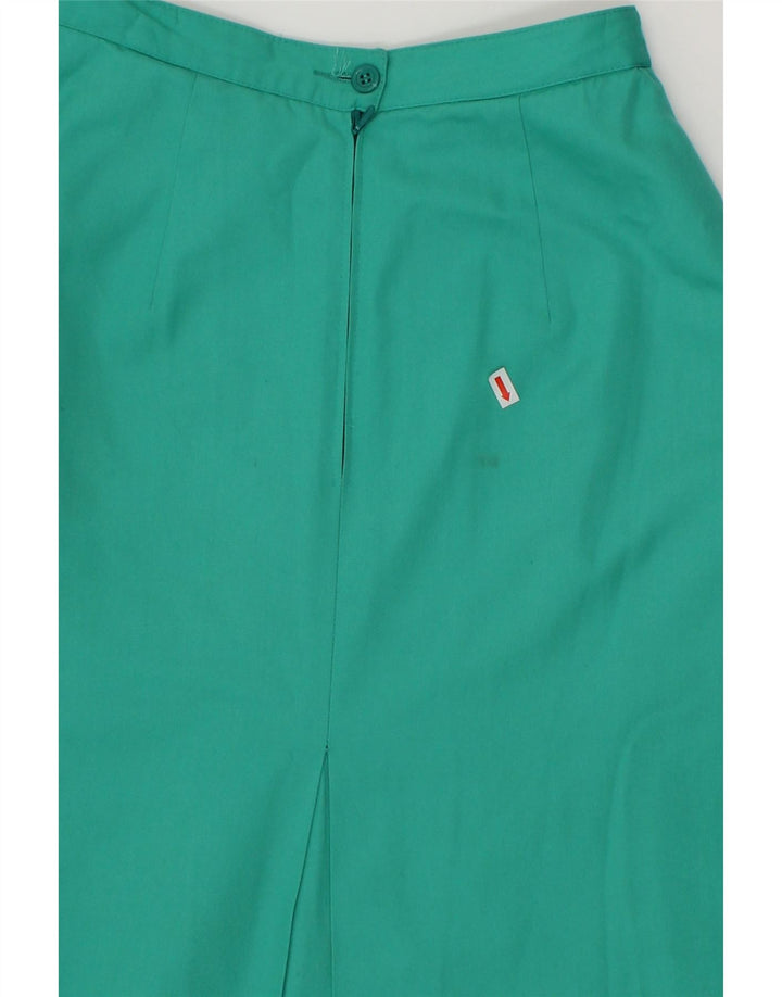 VINTAGE Womens A-Line Skirt W26 Small  Turquoise Polyester Vintage Vintage and Second-Hand Vintage from Messina Hembry 
