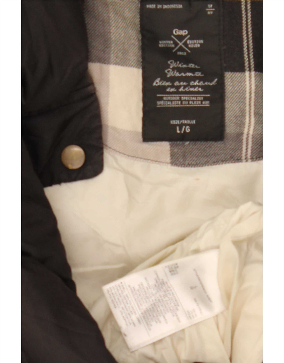 Gap Womens Polstret Gilet UK 16 Large Black Polyester
