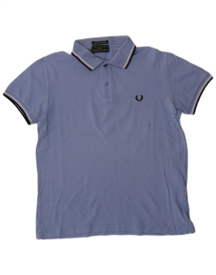 Fred Perry Herre lys og stræk poloshirt, stor blå