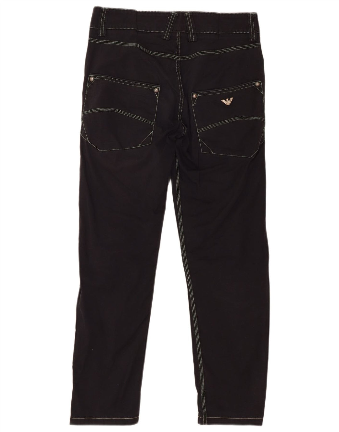 ARMANI Mens Slim Chino Trousers W30 L28 Navy Blue