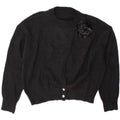 SHEIN Womens Crop Crew Neck Jumper Sweater EU 44 XL Black Polyester
