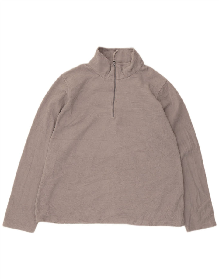 Mountain Warehouse Dame lynlås hals Fleece Jumper UK 16 Stor grå polyester