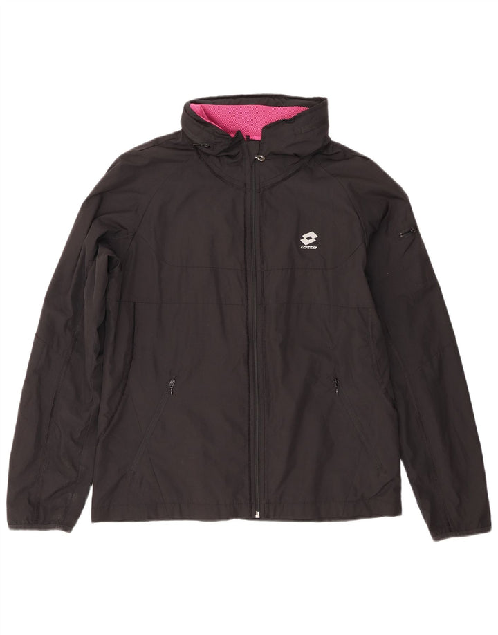 Lotto Dame Hætte Regnjakke UK 18 XL Sort Polyester