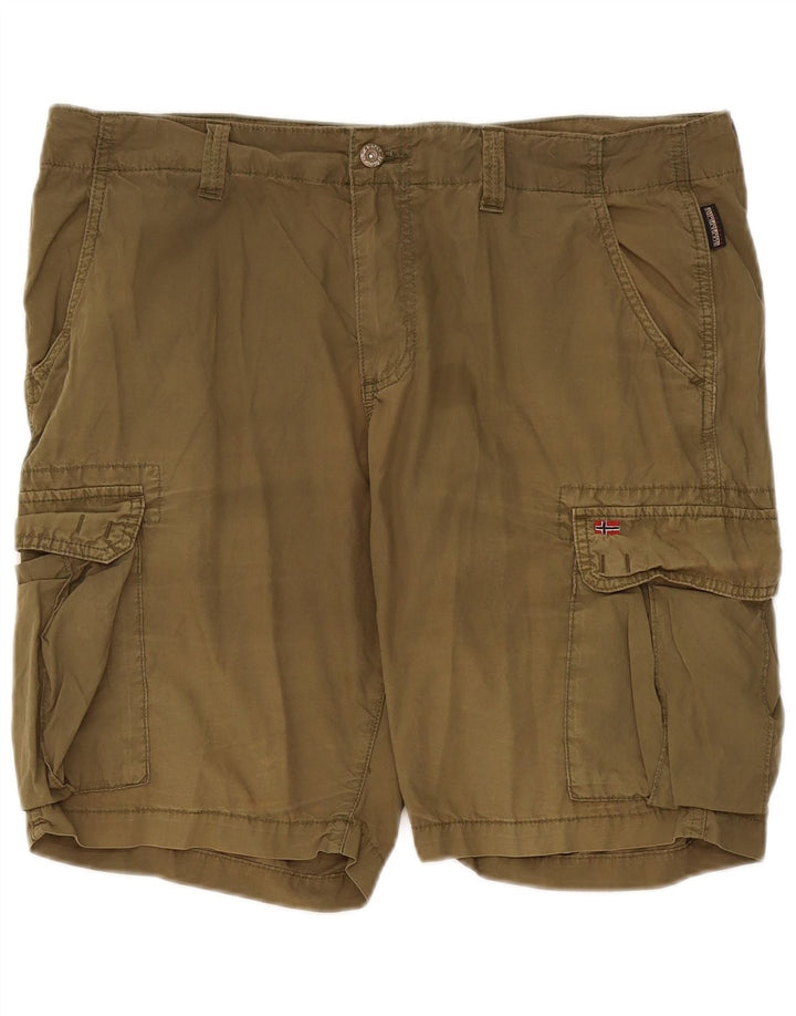 Napapijri Herre Cargo Shorts W36 Large Khaki Bomuld