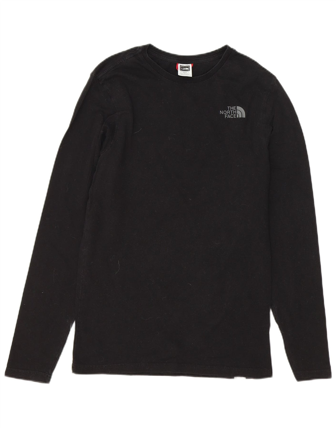 THE NORTH FACE Mens Graphic Top Long Sleeve XS Black Cotton