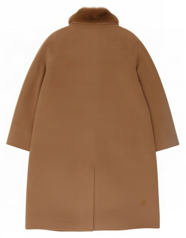 Cinzia Rocca Dame Oversized Overfrakke UK 18 XL Brun Uld