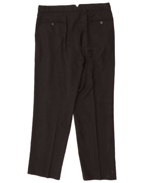 Marks & Spencer Herre Lige Chinobukser W36 L31 Sort Ny uld