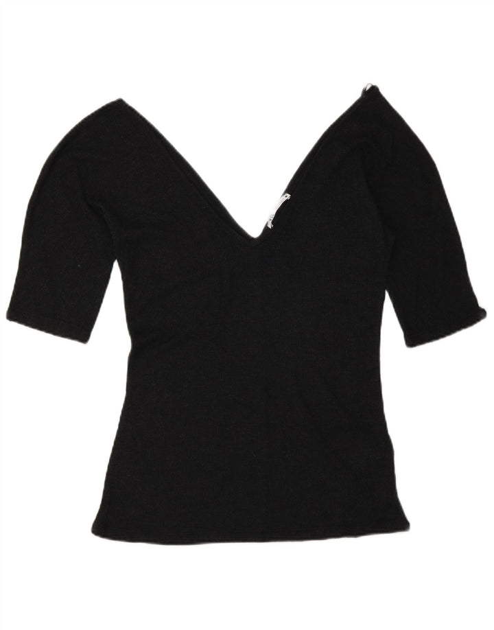 Zara Damebluse Top UK 12 Medium Grå Lyocell