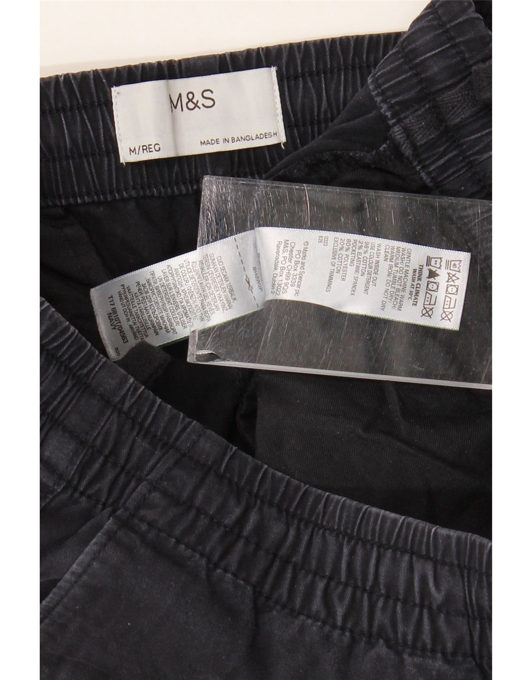 Marks & Spencer Herre Lige Chinobukser Medium W32 L28 Marineblå