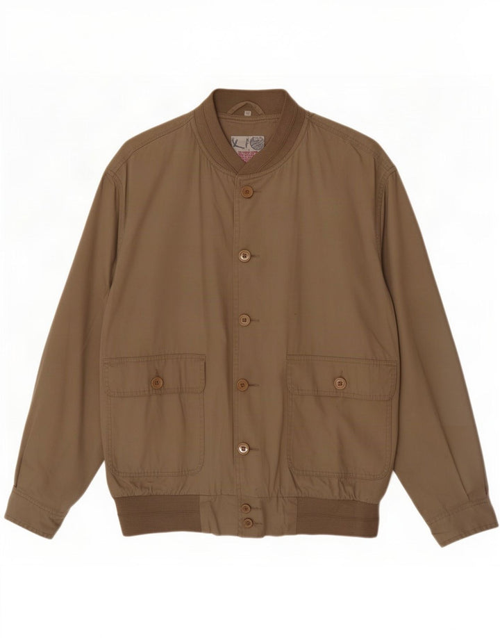 Vintage Bomberjakke til mænd IT 52 XL Beige Bomuld