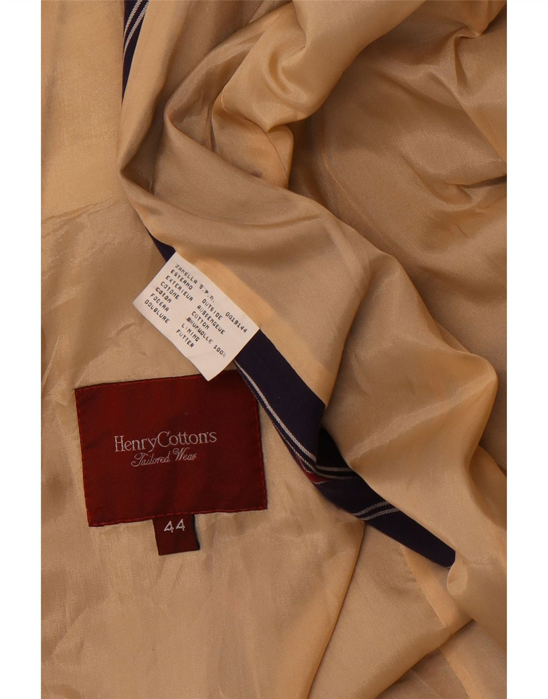 Henry Cottons Blazerjakke til mænd IT 44 XS Marineblå stribet bomuld