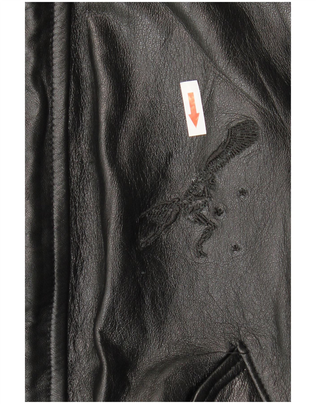 VINTAGE Herre læderjakke UK 36 Lille sort læder