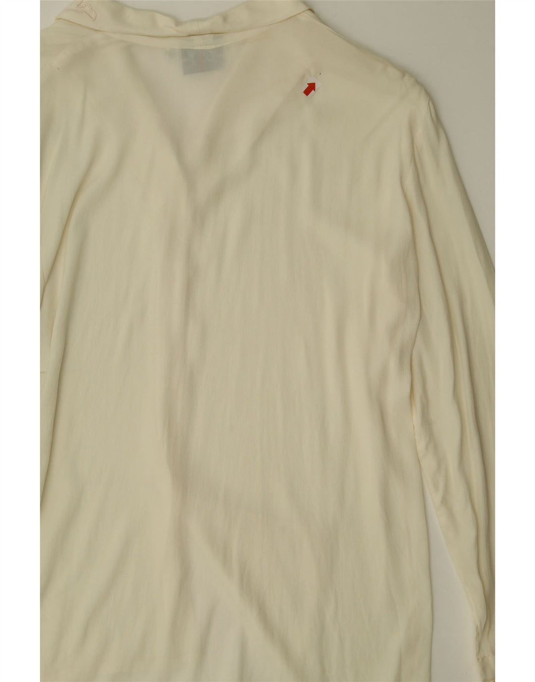 VINTAGE Womens Shirt Blouse IT 46 Large Off White Acetate Vintage Vintage and Second-Hand Vintage from Messina Hembry 