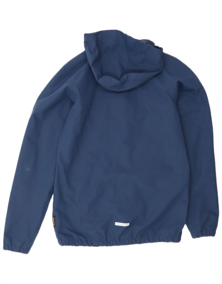 Jack Wolfskin Drenge Hætte Regnjakke 13-14 År Marineblå Polyester