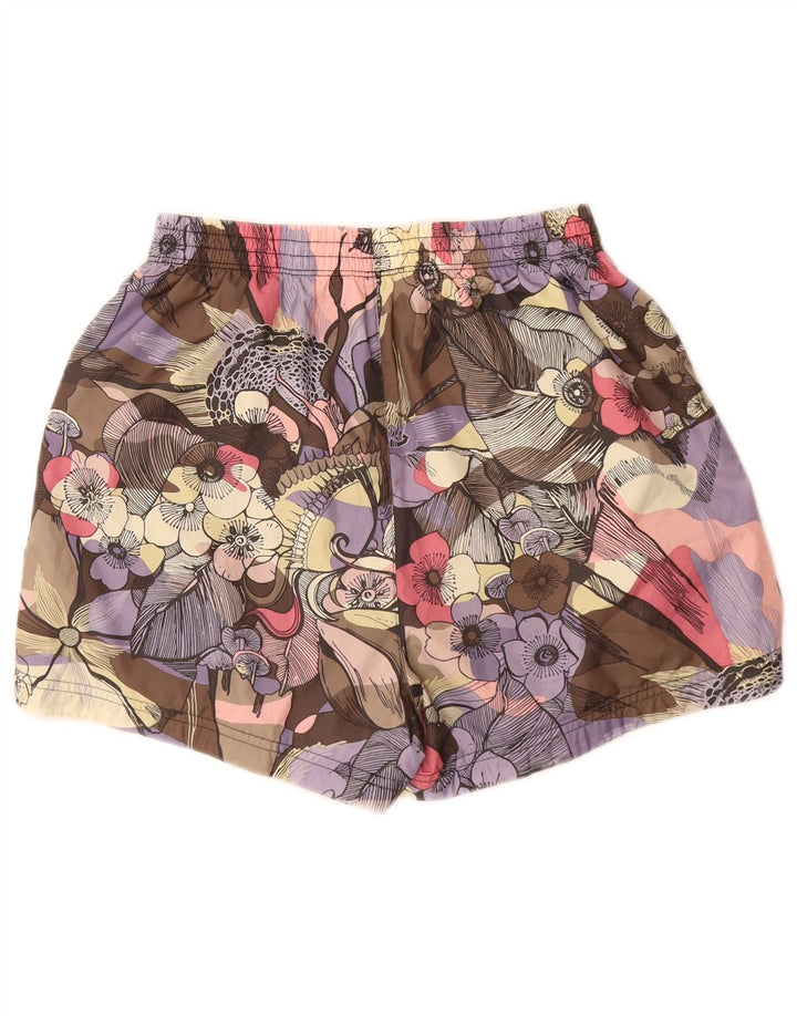 NIKE sportsshorts til kvinder UK 4 XS flerfarvet blomsterpolyester