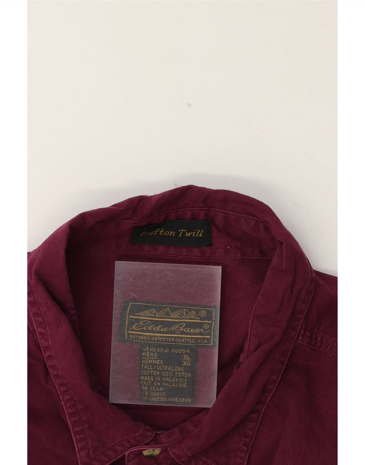 EDDIE BAUER Mens Shirt XL Maroon Cotton Vintage Eddie Bauer and Second-Hand Eddie Bauer from Messina Hembry 