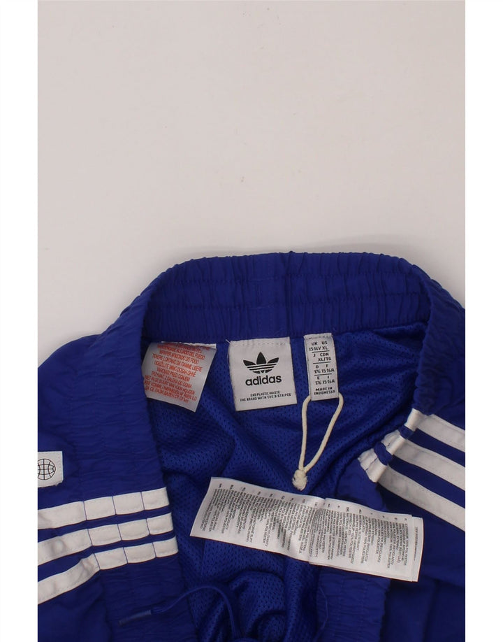 ADIDAS Boys Sport Shorts 15-16 Years  Blue Polyester
