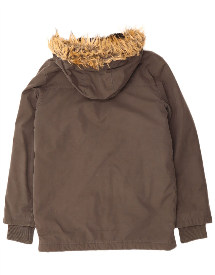 Animal Boys Hooded Parka Jacket 13-14 Years Grå
