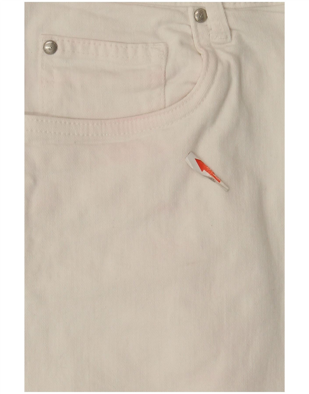 Zara Mens Distressed Cropped Jeans EU 38 Small W30 L25 White Bomuld