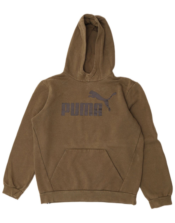 Puma Grafisk hættetrøje til drenge 15-16 år Khaki Bomuld