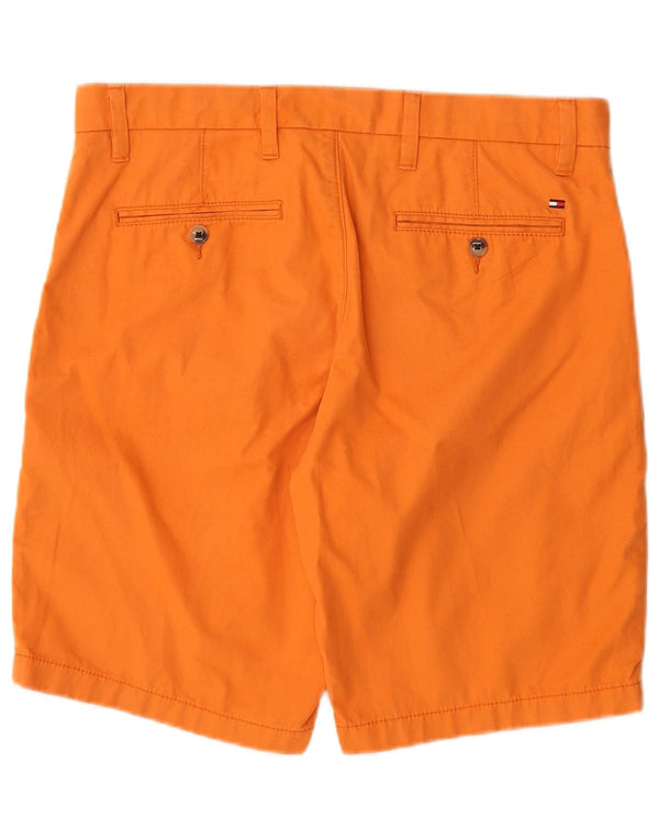 Tommy Hilfiger Herre Chino Shorts W34 Large Orange Bomuld