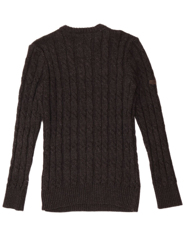Superdry Herre sweater med rund hals XL Grå Akryl