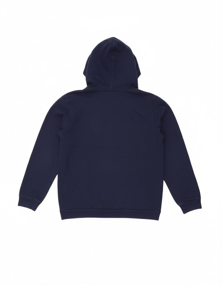ADIDAS Mens Hoodie Jumper Small Navy Blue Cotton