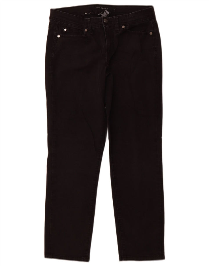 Calvin Klein Womens Crop Slim Jeans US 4 Small W28 L26 Black Bomuld