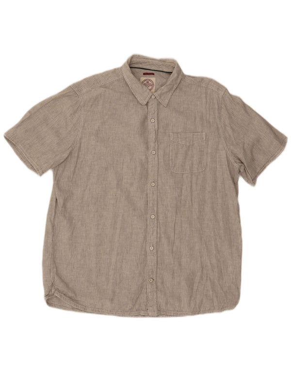 Fat Face Kortærmet Herreskjorte XL Beige