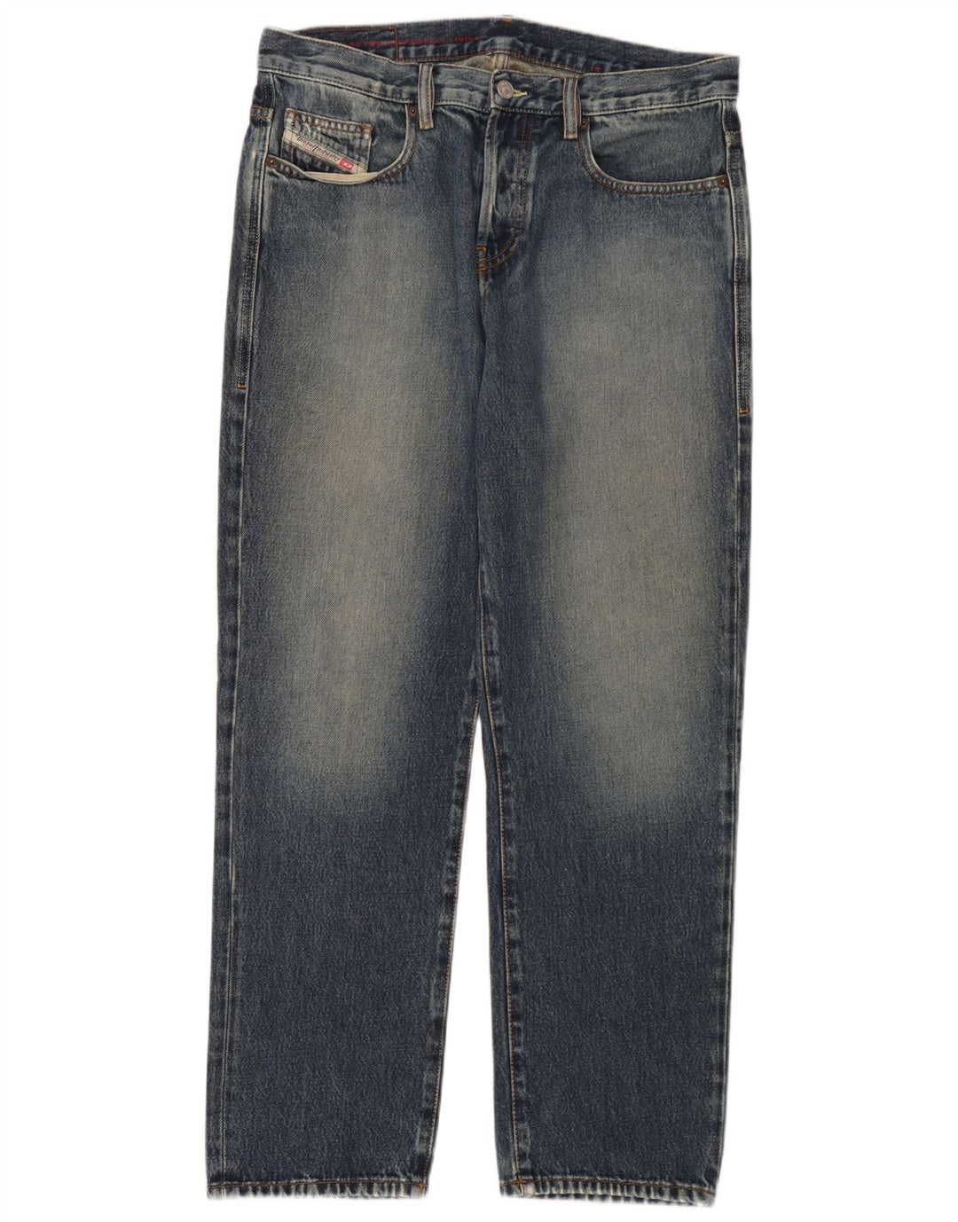 Diesel Straight Jeans til mænd W32 L30 Blå Bomuld
