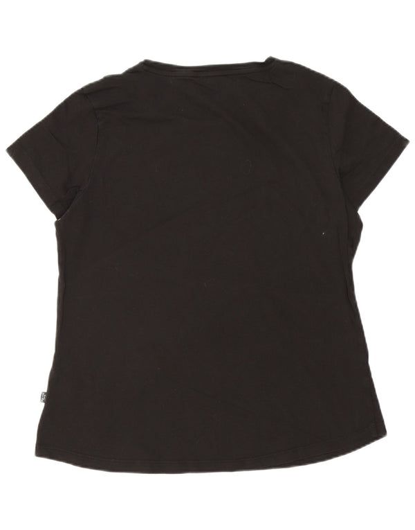 Puma Grafisk T-Shirt Top UK 16 Stor Sort Bomuld