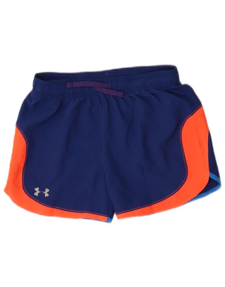 Under Armour Sportsshorts til kvinder UK 10 Small Blue Colourblock
