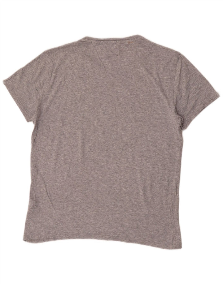 Tommy Hilfiger Herre Regular Fit T-Shirt Top Lille Grå Bomuld