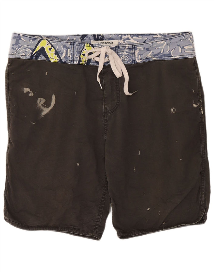 Quiksilver Grafiske badeshorts til mænd mellemgrå bomuld