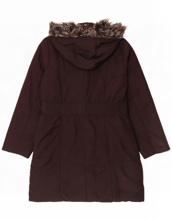 M&Co Dame Hooded Polstret Frakke UK 18 XL Brun Polyester