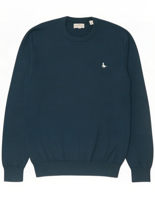 Jack Wills Mens Crew Neck Jumper Sweater Small Blue Cotton