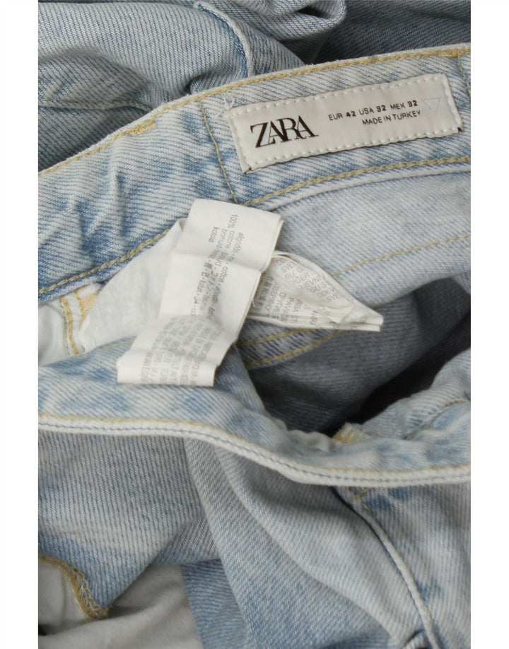 Zara Herre Denim Shorts EU 42 Large W32 Blå Bomuld