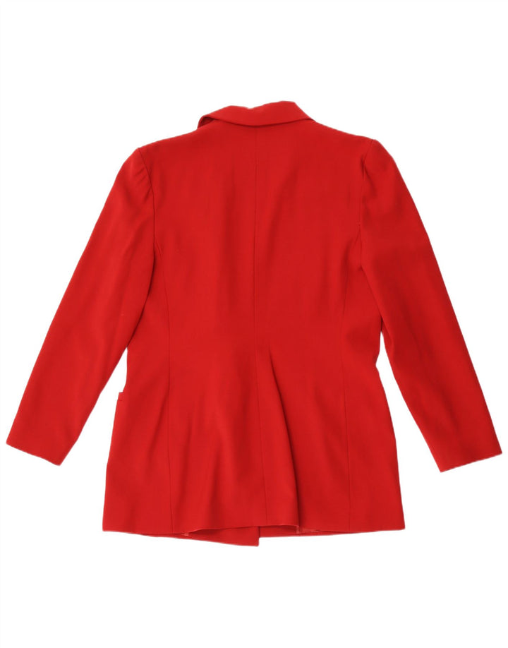 Gai Mattiolo Dame 1 Knap Blazer Jakke IT 48 XL Rød Uld