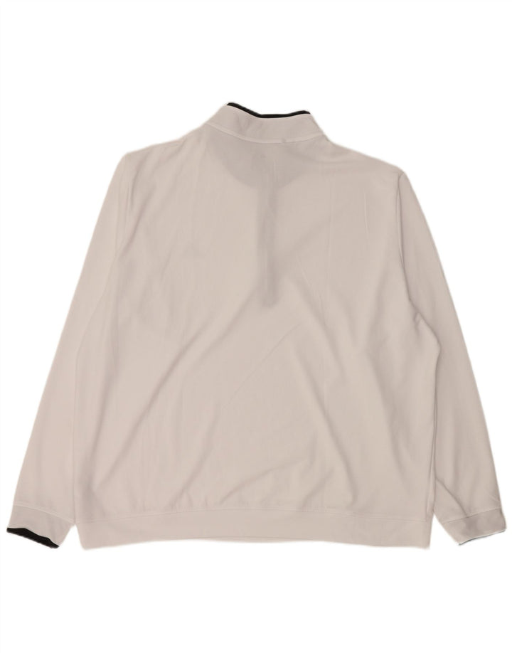 ADIDAS Sweatshirt med lynlås til mænd 2XL Hvid polyester