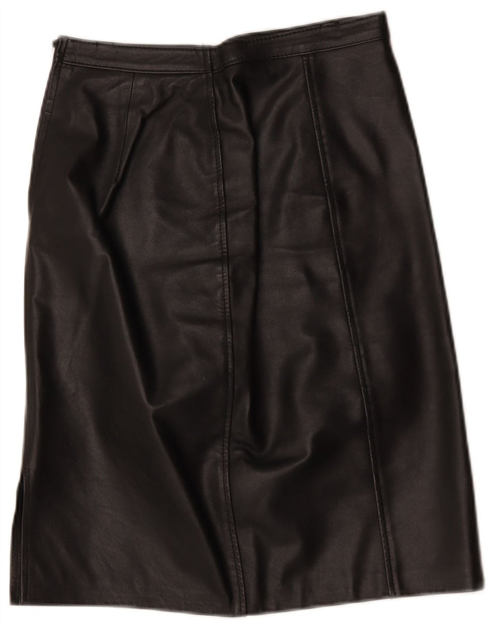 Vintage lædernederdel til kvinder W28 Medium Black