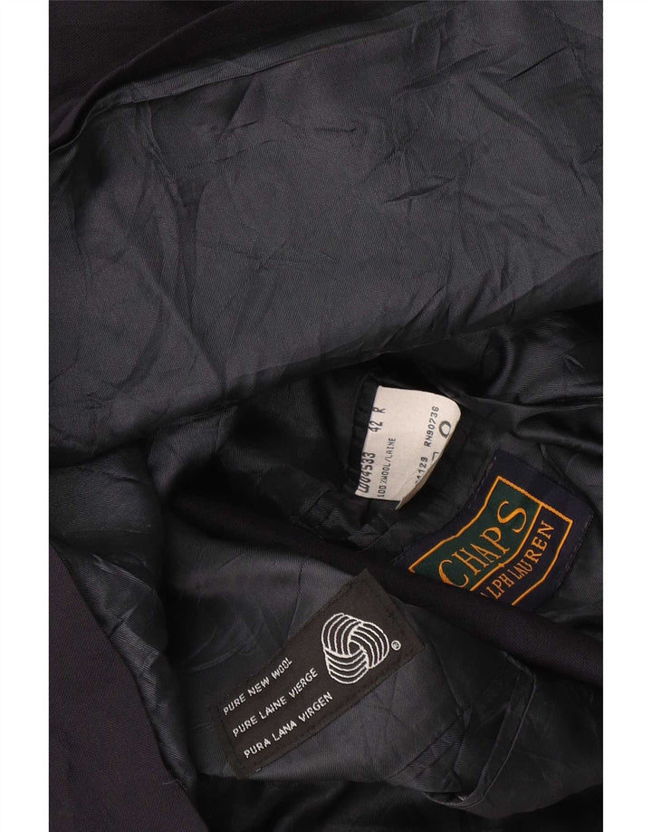 Chaps Herre dobbeltradet blazerjakke størrelse 42 Large Navy Blue
