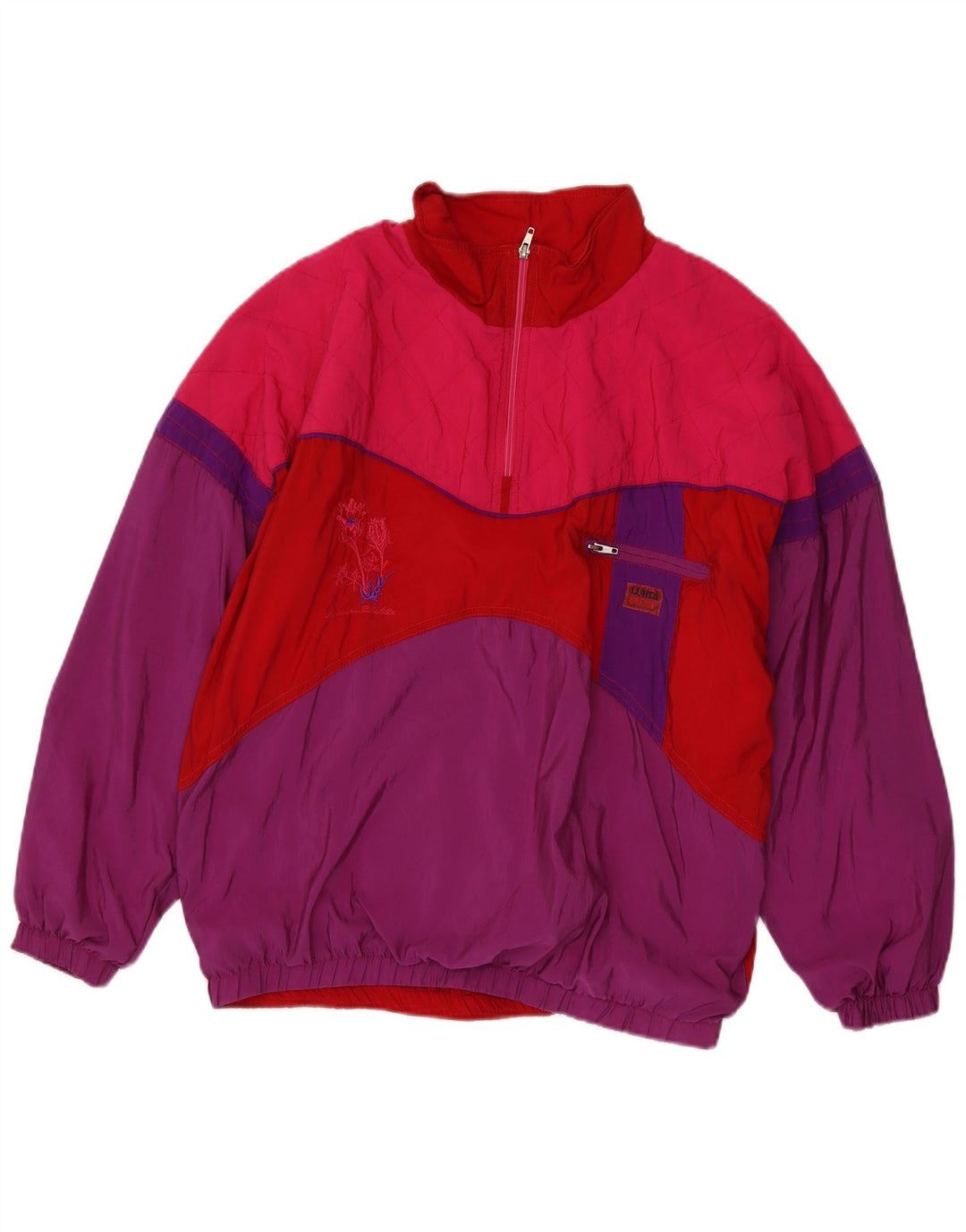 Luhta Dame Pullover Skijakke EU 40 Medium Burgundy Colourblock