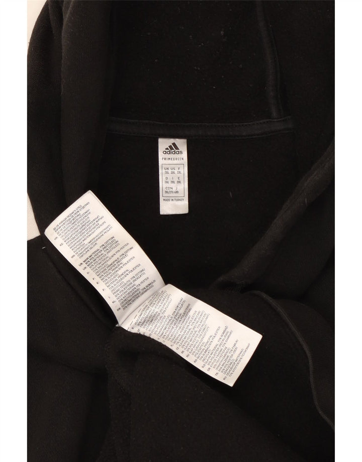 ADIDAS Hættetrøje til mænd 2XL Sort Colourblock Bomuld