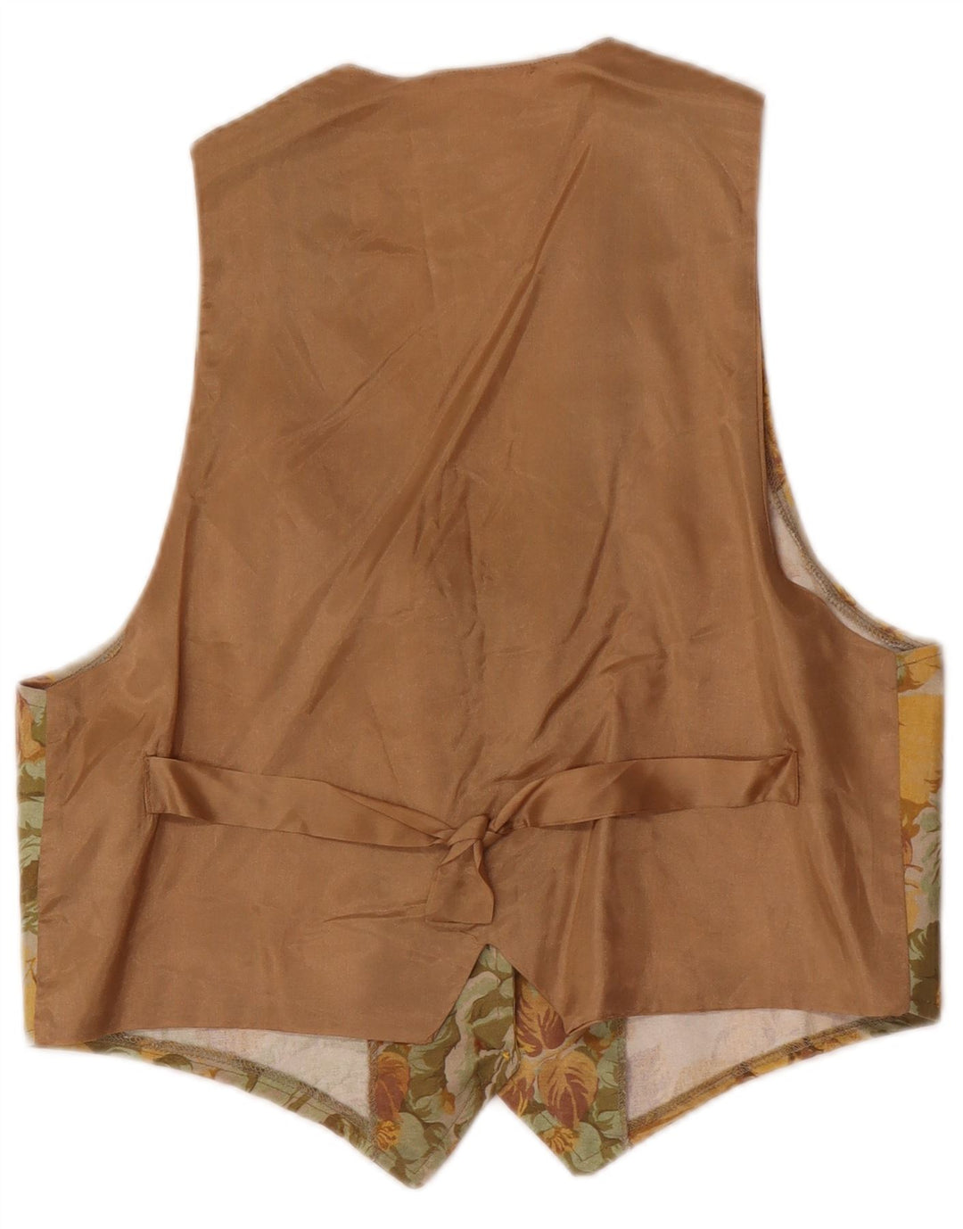 Vintage damevest UK 12 Medium Brown Floral