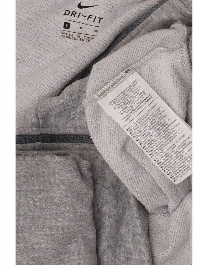Nike Dame Dri Fit Oversized hættetrøje med lynlås UK 10 Lille grå polyester