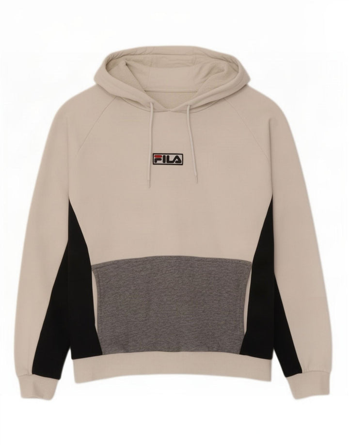 Fila Herre hættetrøje Jumper Medium White Colourblock Bomuld