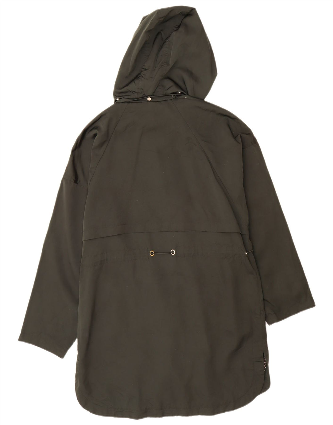 Zara Oversized Parkajakke med hætte til kvinder UK 6 XS Khaki Polyester