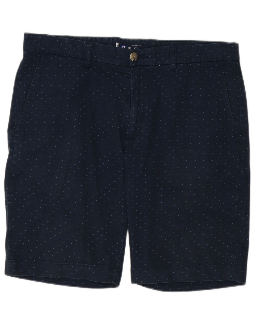 BEN SHERMAN Chino-shorts til mænd W34 store marineblå plettet bomuld