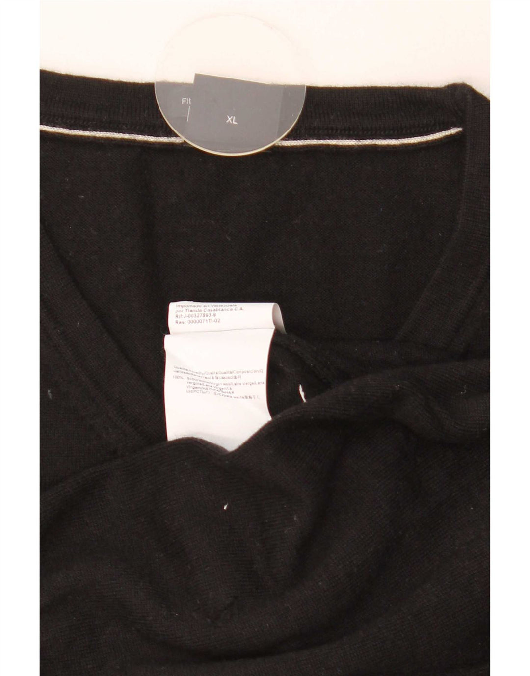 Hugo Boss Herre V-hals sweater XL Sort Virgin Wool
